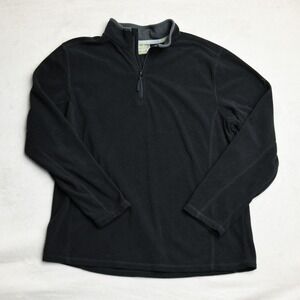 NordicTrack NT Dri Quarter Zip Pullover Medium Black Athleisure Outdoor Gorpcore